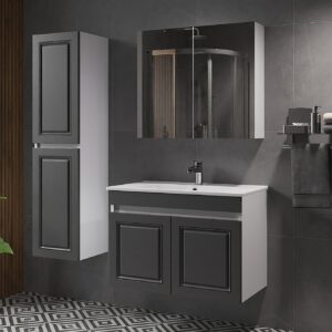 CASPER ANTRASİT BANYO DOLABI 80 CM